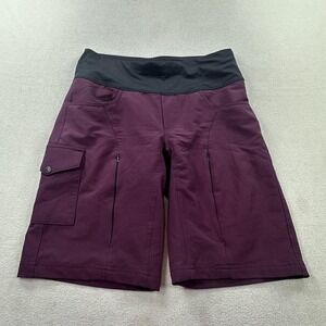 Shredly Shorts Womens 6 Purple Biker 11" Elastic Waist Cycling Mountain Biking